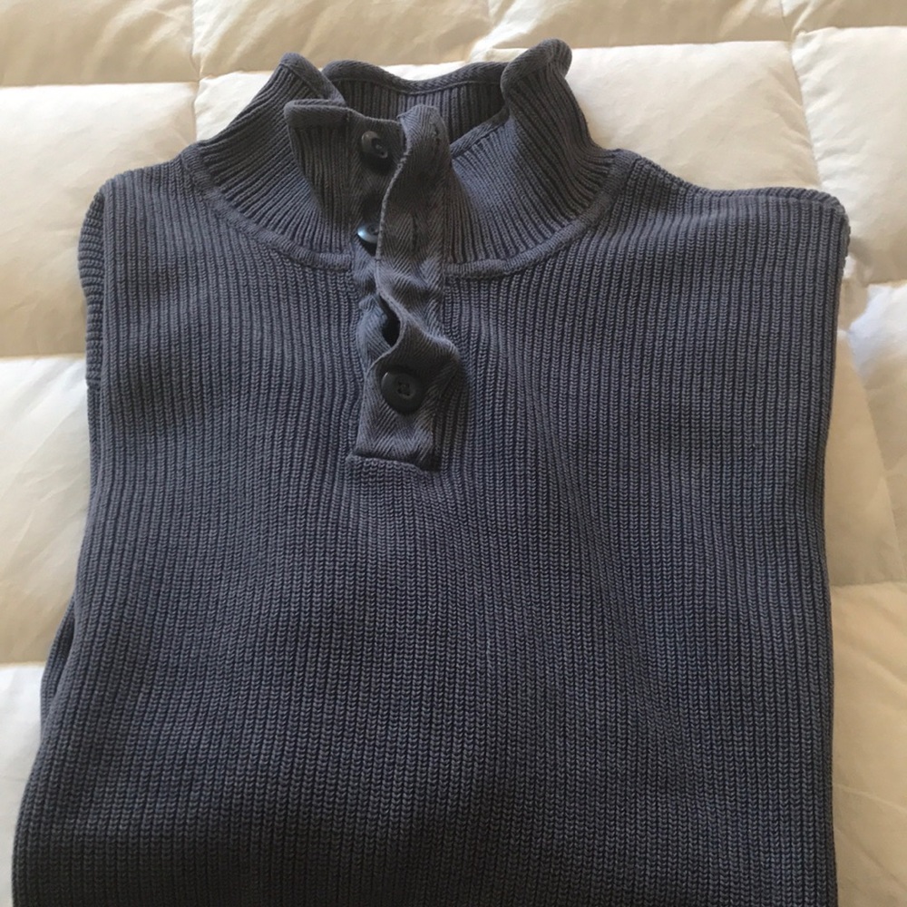 Slate Blue Vintage Washed Sweater.